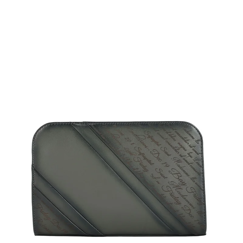 Da Milano Signato Leather Multi Pouch - Grey